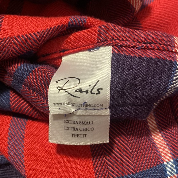 Rails Red Plaid Button Down Sleeveless Shirt Dress - Picture 7 of 7